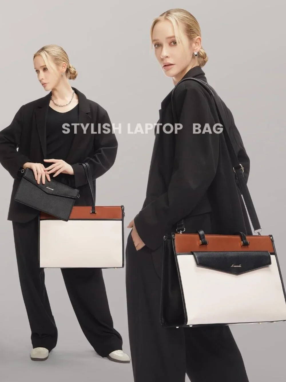 Stylish 2-in-1 Laptop Tote Bag for Women | Work Purse & Computer Briefcase